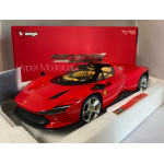 BURAGO 1/18 FERRARI DAYTONA SP3 CLOSED ROOF 2022 ROSSO CORSA BU16912R