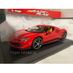 BURAGO 1/18 FERRARI 296 GTB HYBRID V6 2021 ROSSO CORSA BU16018CAR