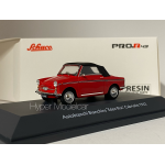 SCHUCO 1/43 AUTOBIANCHI BIANCHINA CABRIOLET CLOSED EDEN ROC  RED ART.450927300