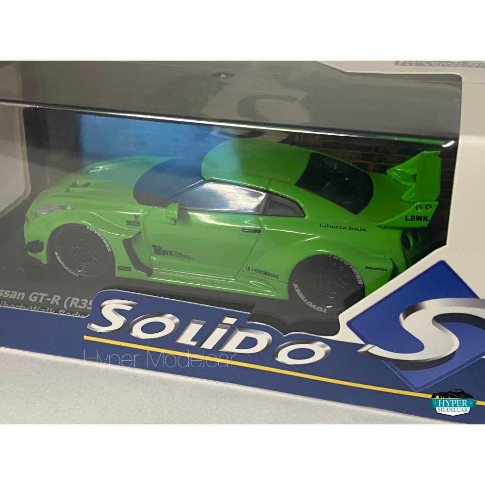 SOLIDO 1/43 NISSAN GT-R R35 LB LIBERTY WALK 2016 GREEN Art.4311207