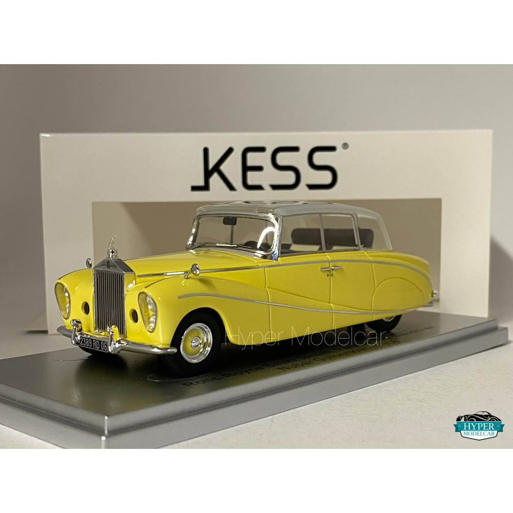 KESS MODEL 1/43 ROLLS ROYCE SILVER WRAITH PERSPEX TOP 1956 YELLOW KE43049051