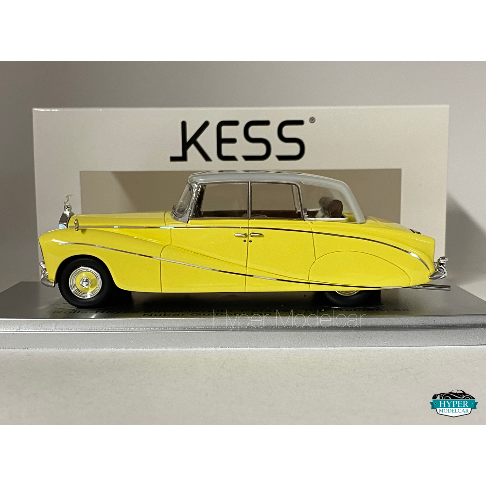 KESS MODEL 1/43 ROLLS ROYCE SILVER WRAITH PERSPEX TOP 1956 YELLOW KE43049051