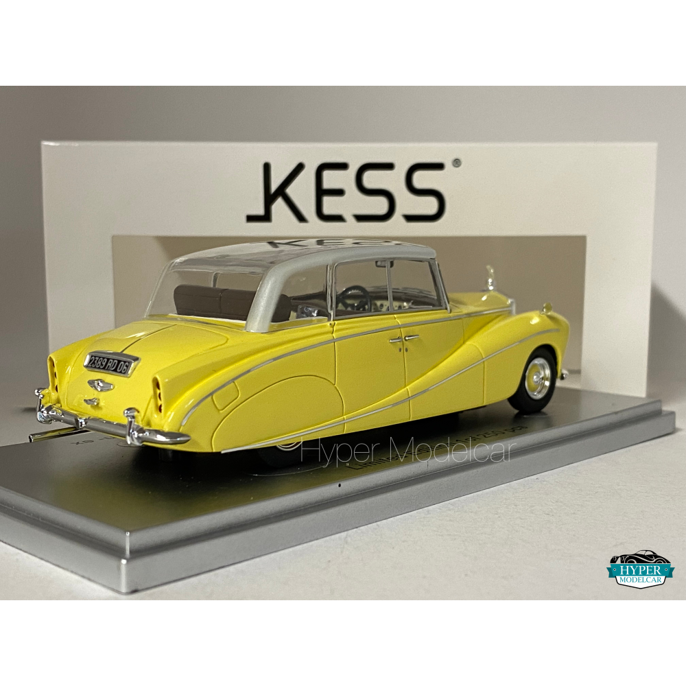 KESS MODEL 1/43 ROLLS ROYCE SILVER WRAITH PERSPEX TOP 1956 YELLOW KE43049051