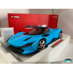 BURAGO 1/18 FERRARI DAYTONA SP3 CLOSED ROOF 2022 BABY BLUE BU16912-01636