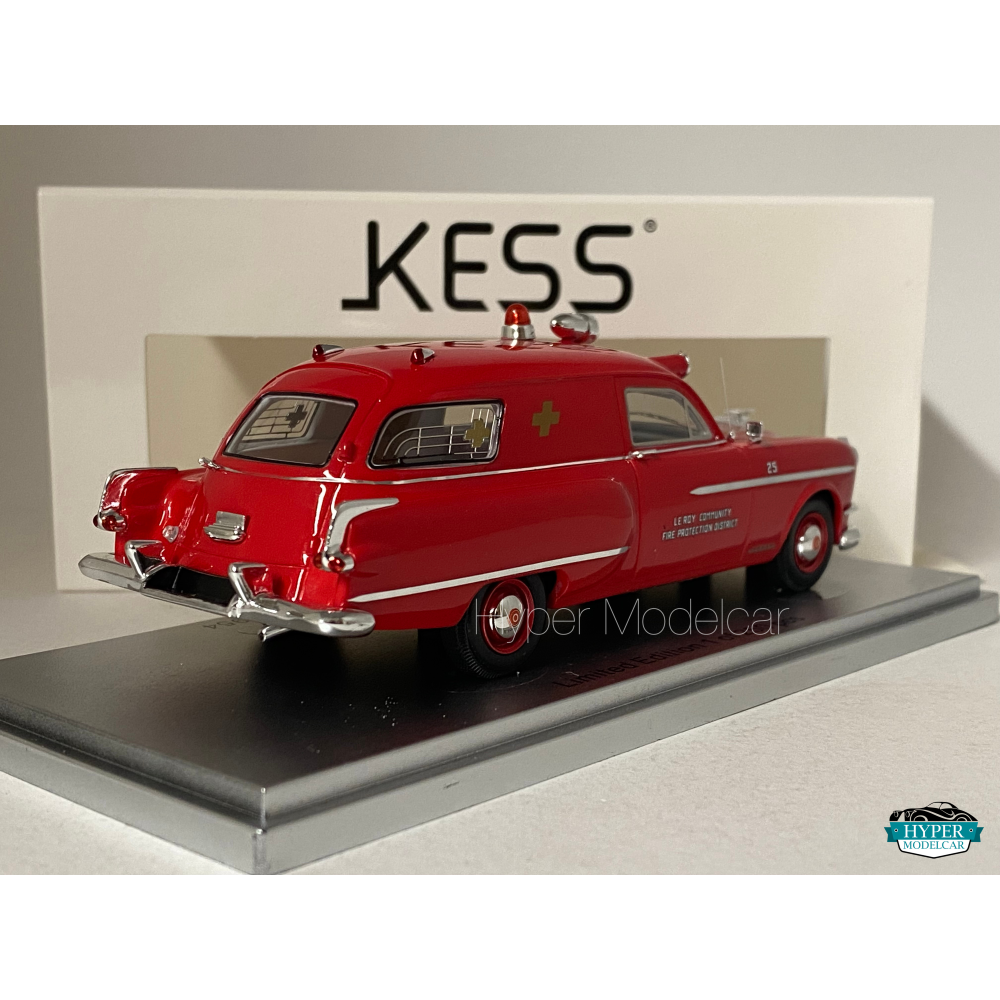 KESS MODEL 1/43 PACKARD HENNEY JR AMBULANCE 1954 RED  ART. KE43033001