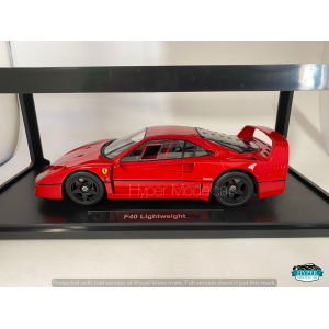 KK-SCALE 1/18 FERRARI F40 LIGHT WEIGHT 1990 RED KKDC180811