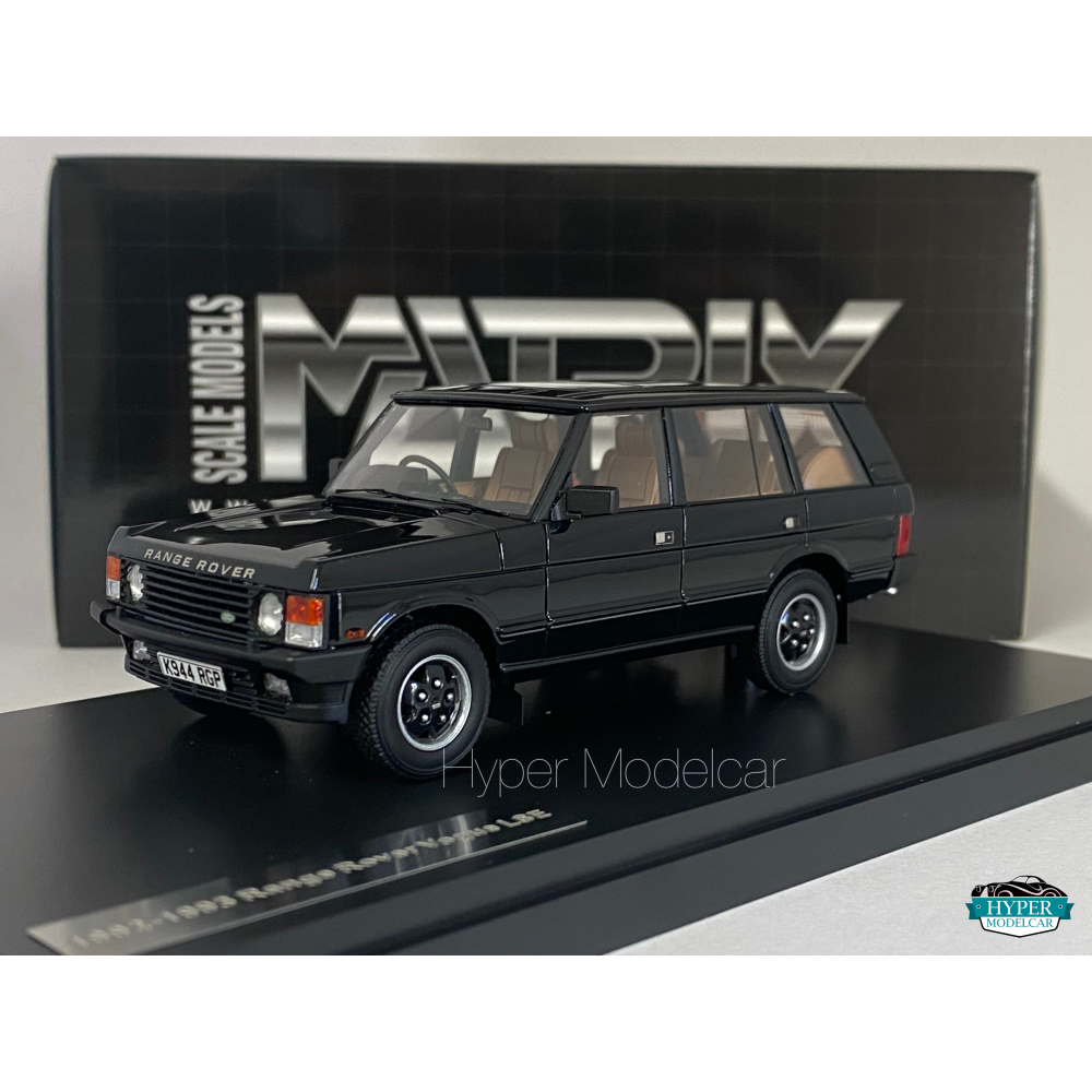 MATRIX SCALE MODELS 1/43 LAND ROVER RANGE ROVER VOGUE LSE 1992 BLACK MX41208-033