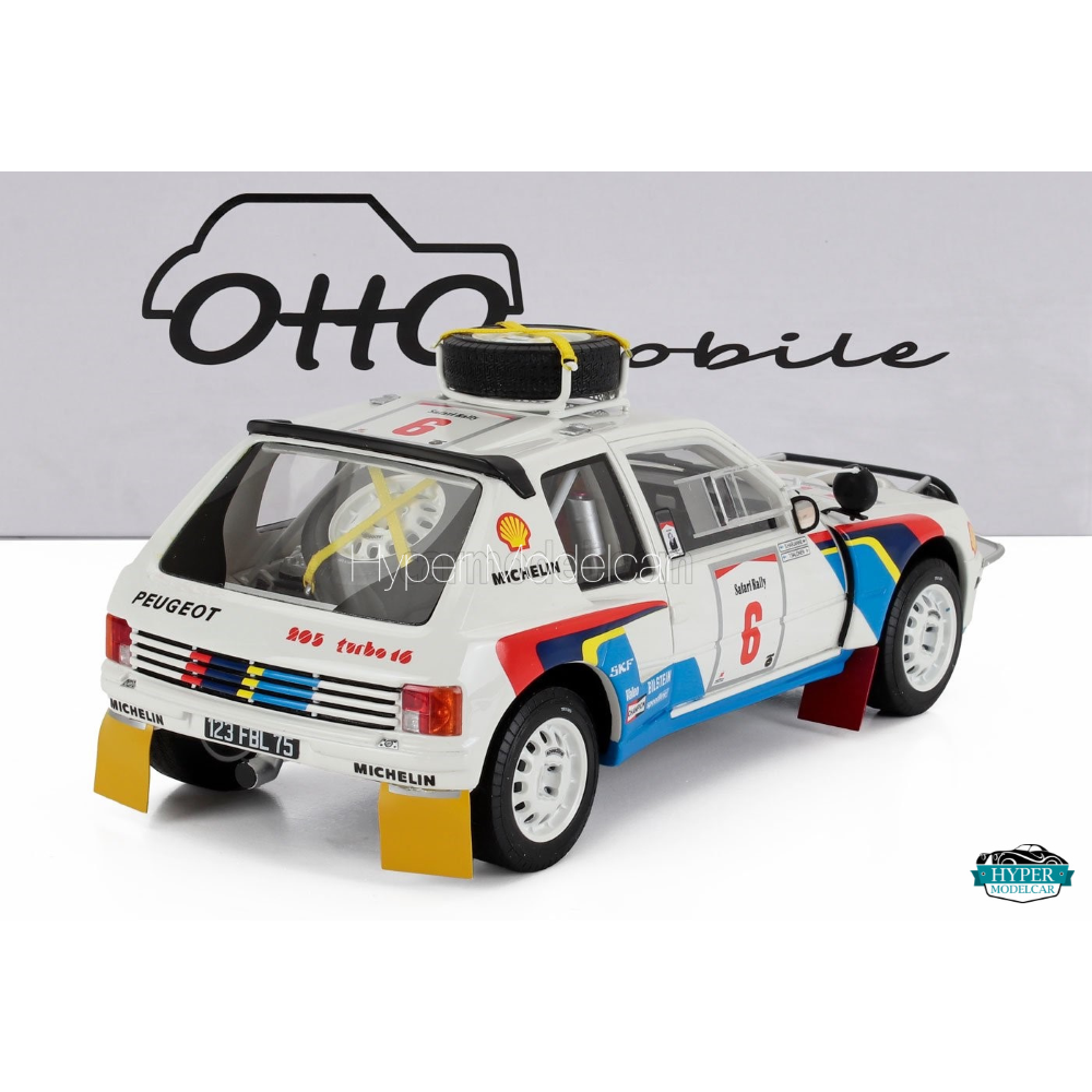 OTTOMOBILE 1/18 PEUGEOT 205 T16 (NIGHT VERSION) #6 SAFARI RALLY 1985 OT1161