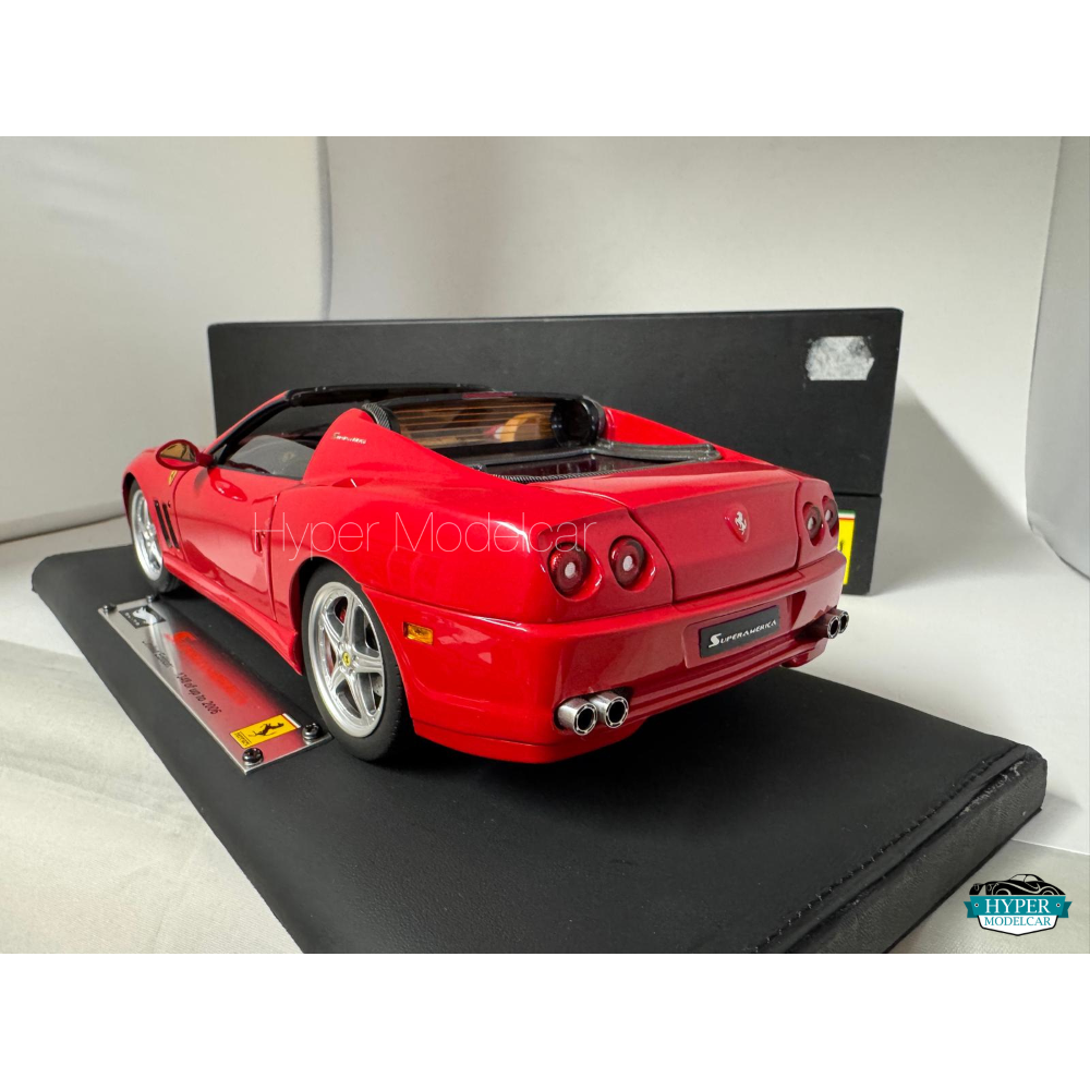 SUPER ELITE HOT WHEELS 1/18 FERRARI SUPERAMERICA 2004 RED ART.K4147-0510