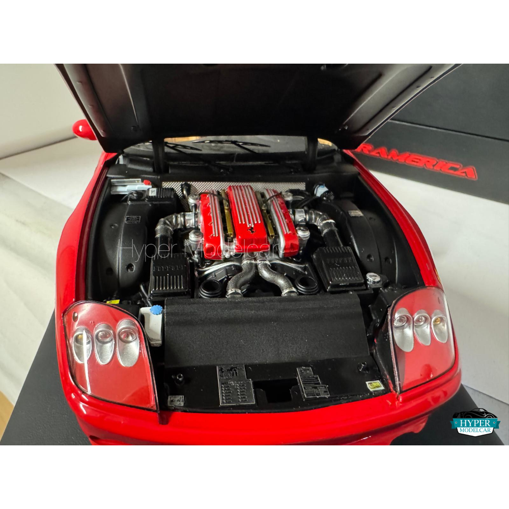 SUPER ELITE HOT WHEELS 1/18 FERRARI SUPERAMERICA 2004 RED ART.K4147-0510