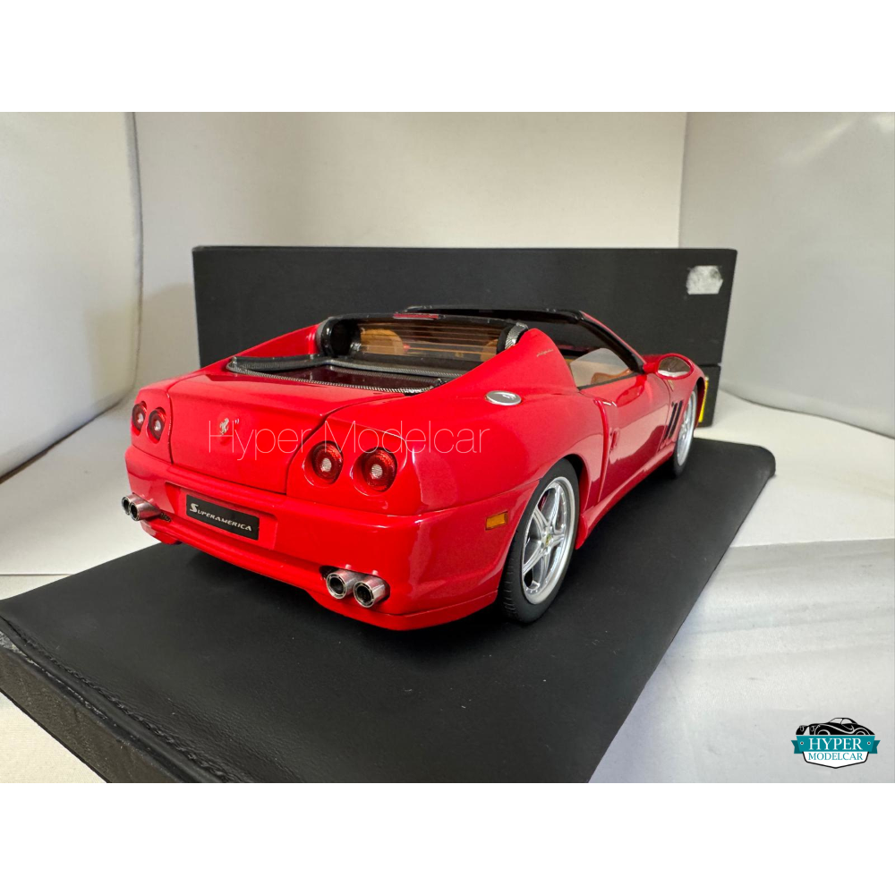 SUPER ELITE HOT WHEELS 1/18 FERRARI SUPERAMERICA 2004 RED ART.K4147-0510