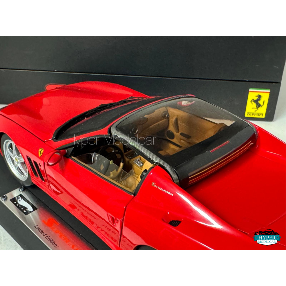 SUPER ELITE HOT WHEELS 1/18 FERRARI SUPERAMERICA 2004 RED ART.K4147-0510