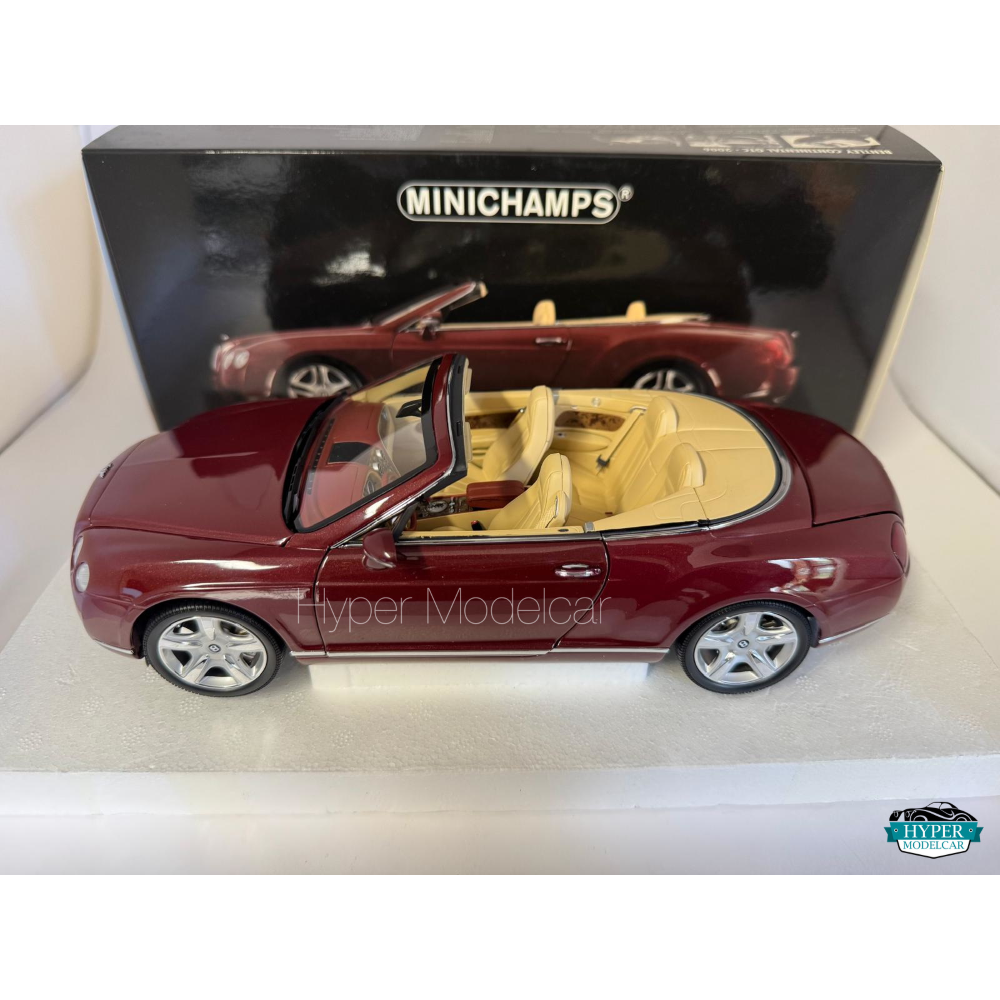 MINICHAMPS 1/18 BENTLEY CONTINENTAL GTC 2006 DARK RED ART.100139030