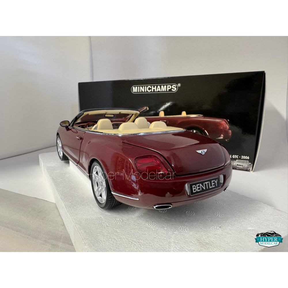 MINICHAMPS 1/18 BENTLEY CONTINENTAL GTC 2006 DARK RED ART.100139030