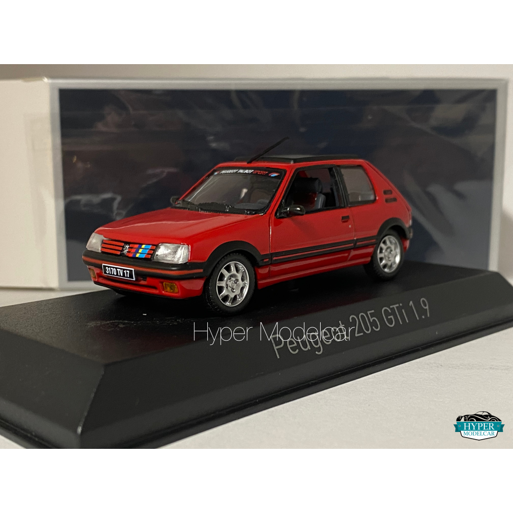 NOREV 1/43 PEUGEOT 205 GTI 1.9 1991 RED WITH PTS DECO ART.471751