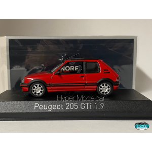 NOREV 1/43 PEUGEOT 205 GTI 1.9 1991 RED WITH PTS DECO ART.471751