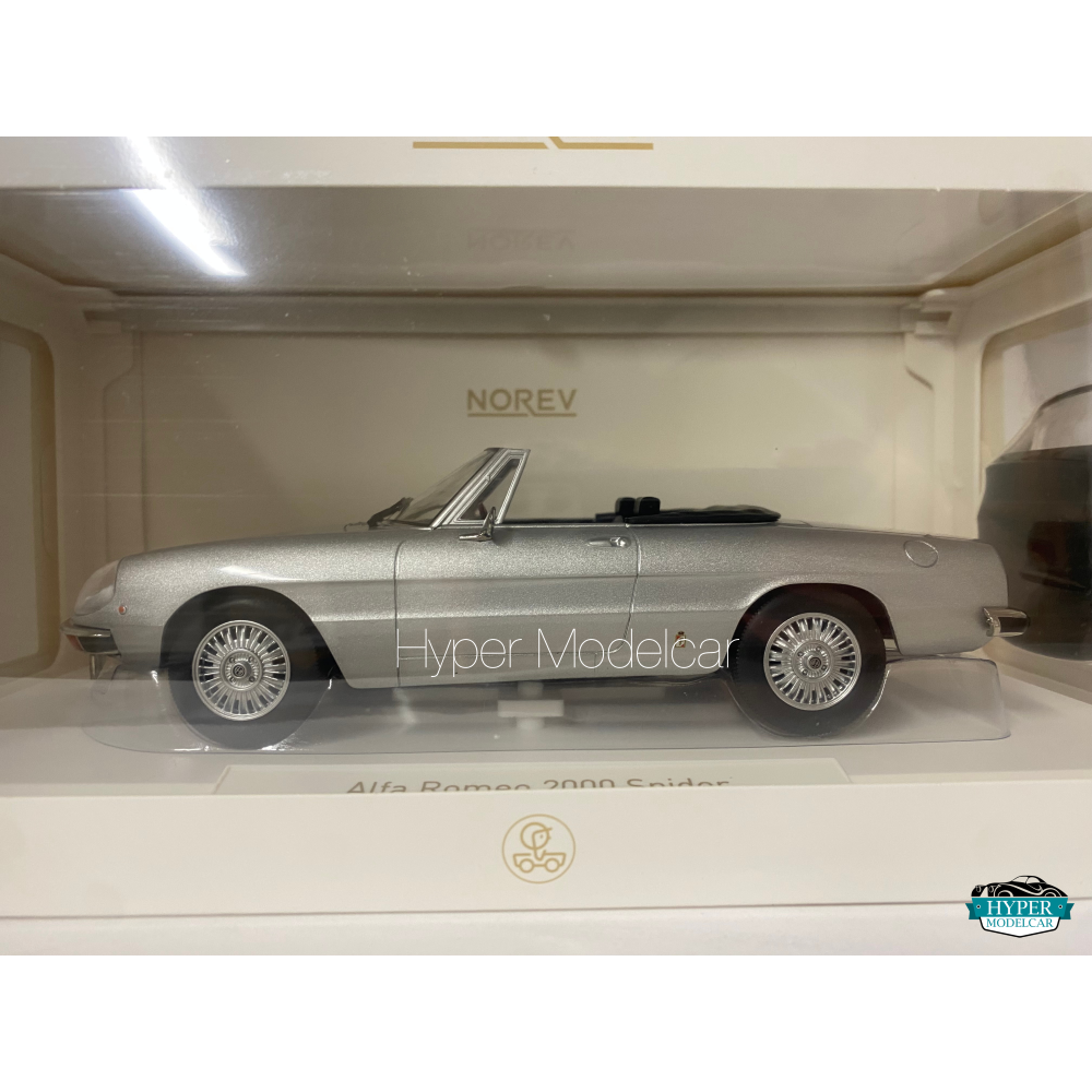 NOREV 1/18 ALFA ROMEO DUETTO 2000 SPIDER 1973 SILVER Art.187884