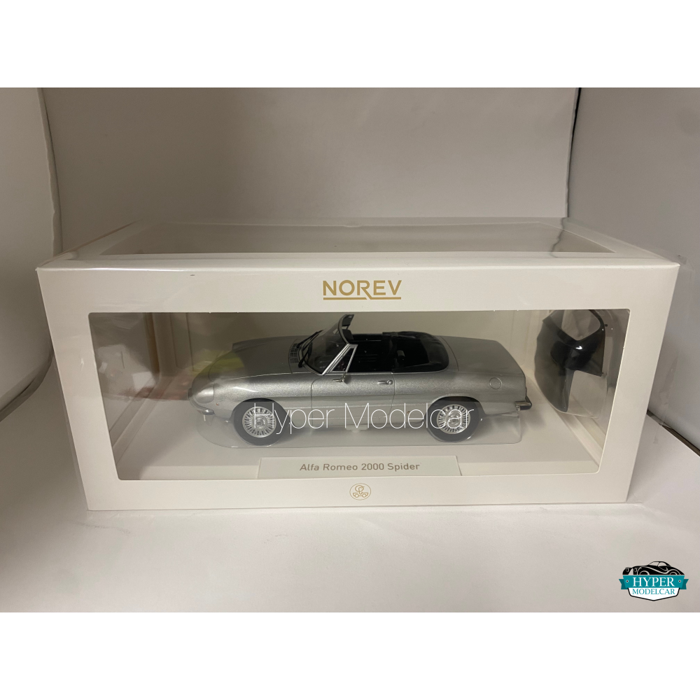 NOREV 1/18 ALFA ROMEO DUETTO 2000 SPIDER 1973 SILVER Art.187884