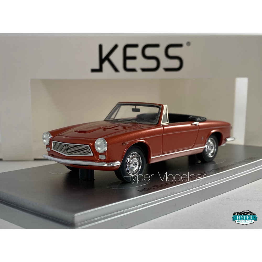 KESS MODEL 1/43 ALFA ROMEO 2600 SPIDER SPECIALE GHIA OPEN 1962 RED KE43000330