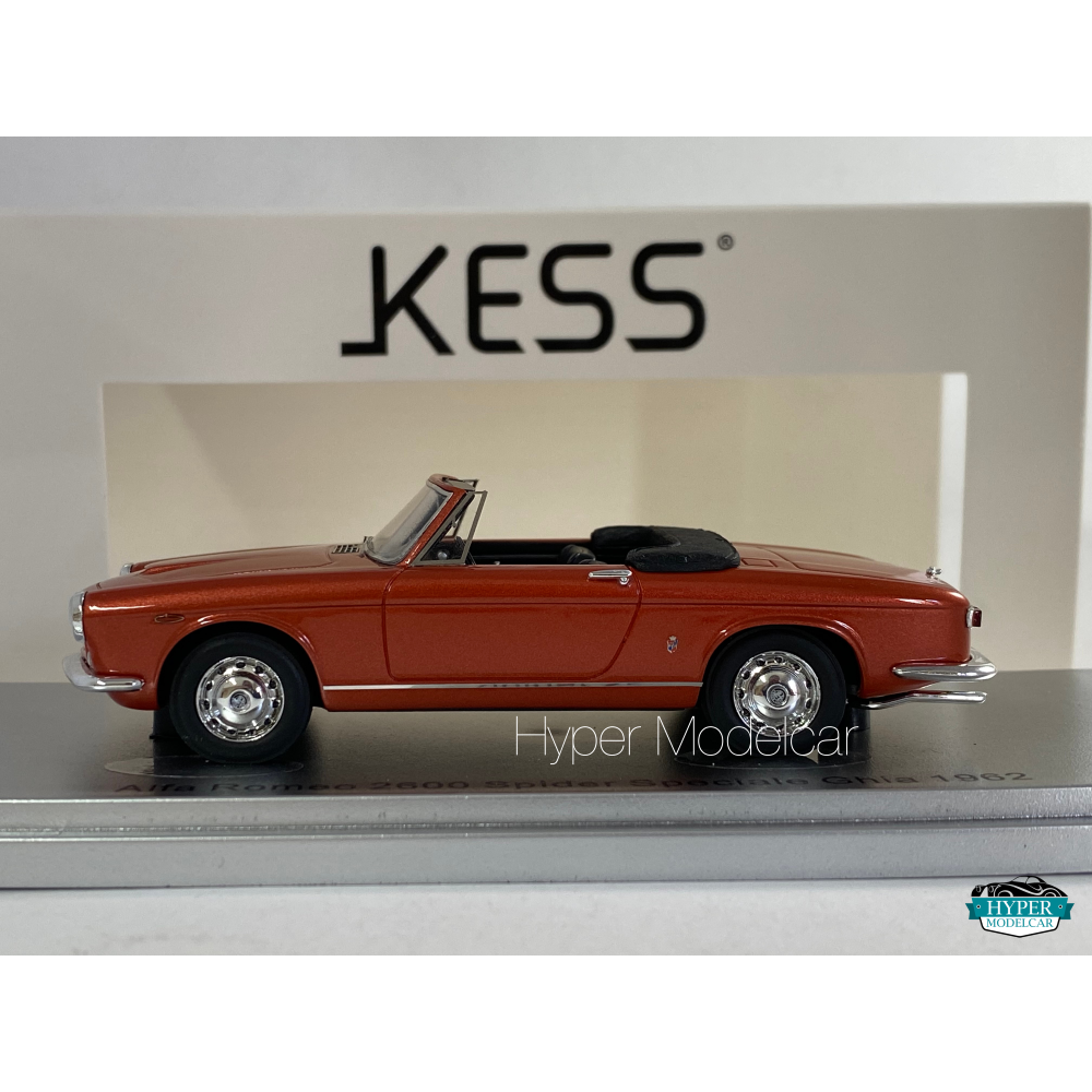 KESS MODEL 1/43 ALFA ROMEO 2600 SPIDER SPECIALE GHIA OPEN 1962 RED KE43000330