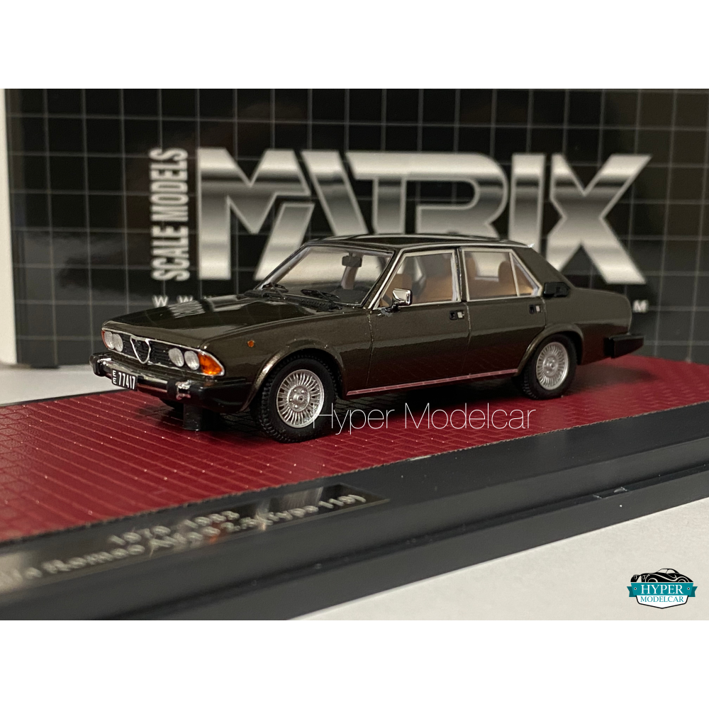 MATRIX SCALE MODELS 1/43 ALFA ROMEO ALFA 6 2.5I (T119) 1979 BROWN MET MX40102-193