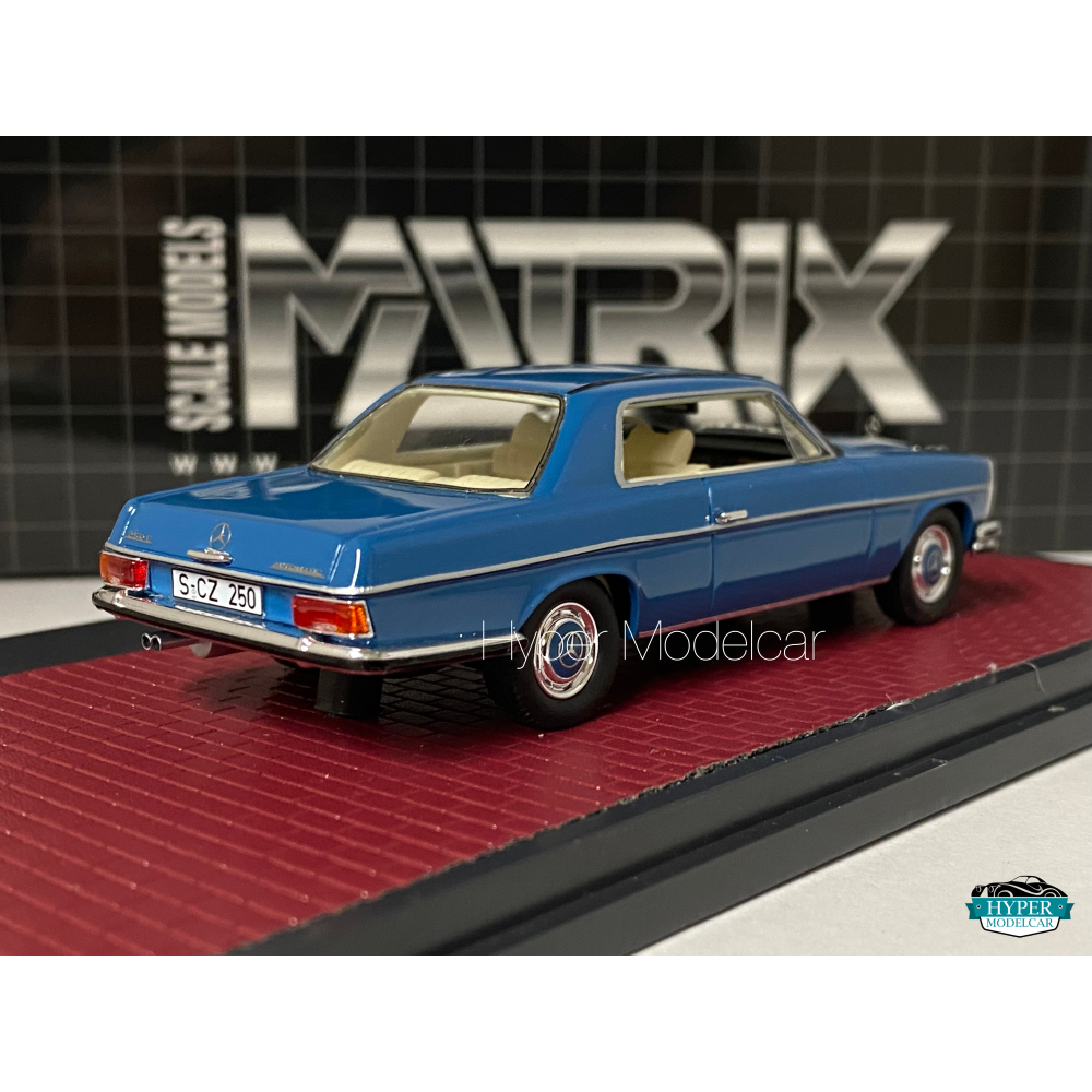 MATRIX SCALE MODELS 1/43 MERCEDES-BENZ 280C COUPE WIII 1968 BLUE MX11302-242
