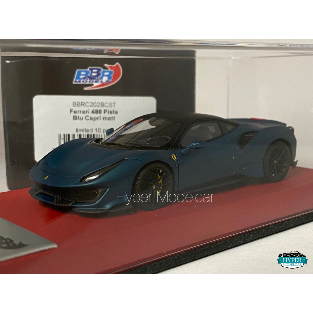 BBR MODELS 1/43 FERRARI 488 PISTA 2019 BLU CAPRI MATT BBRC202BSCT