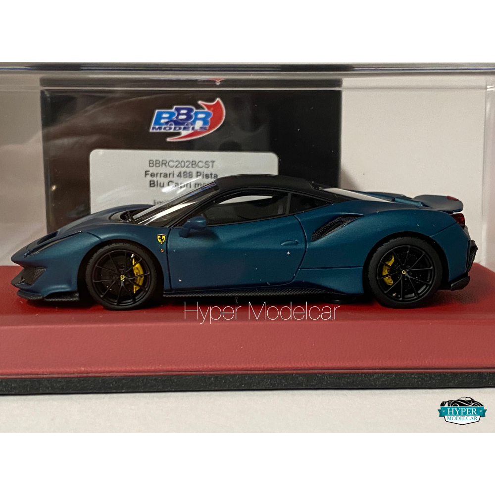 BBR MODELS 1/43 FERRARI 488 PISTA 2019 BLU CAPRI MATT BBRC202BSCT