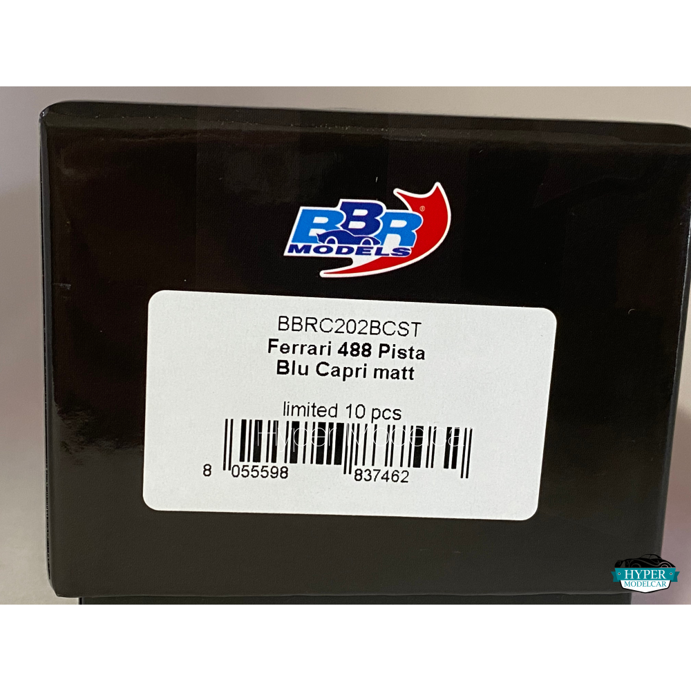 BBR MODELS 1/43 FERRARI 488 PISTA 2019 BLU CAPRI MATT BBRC202BSCT