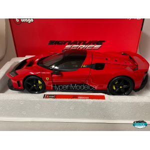 BURAGO 1/18 FERRARI F80 2024 BLACK WHEELS ROSSO CORSA ART.18-16918