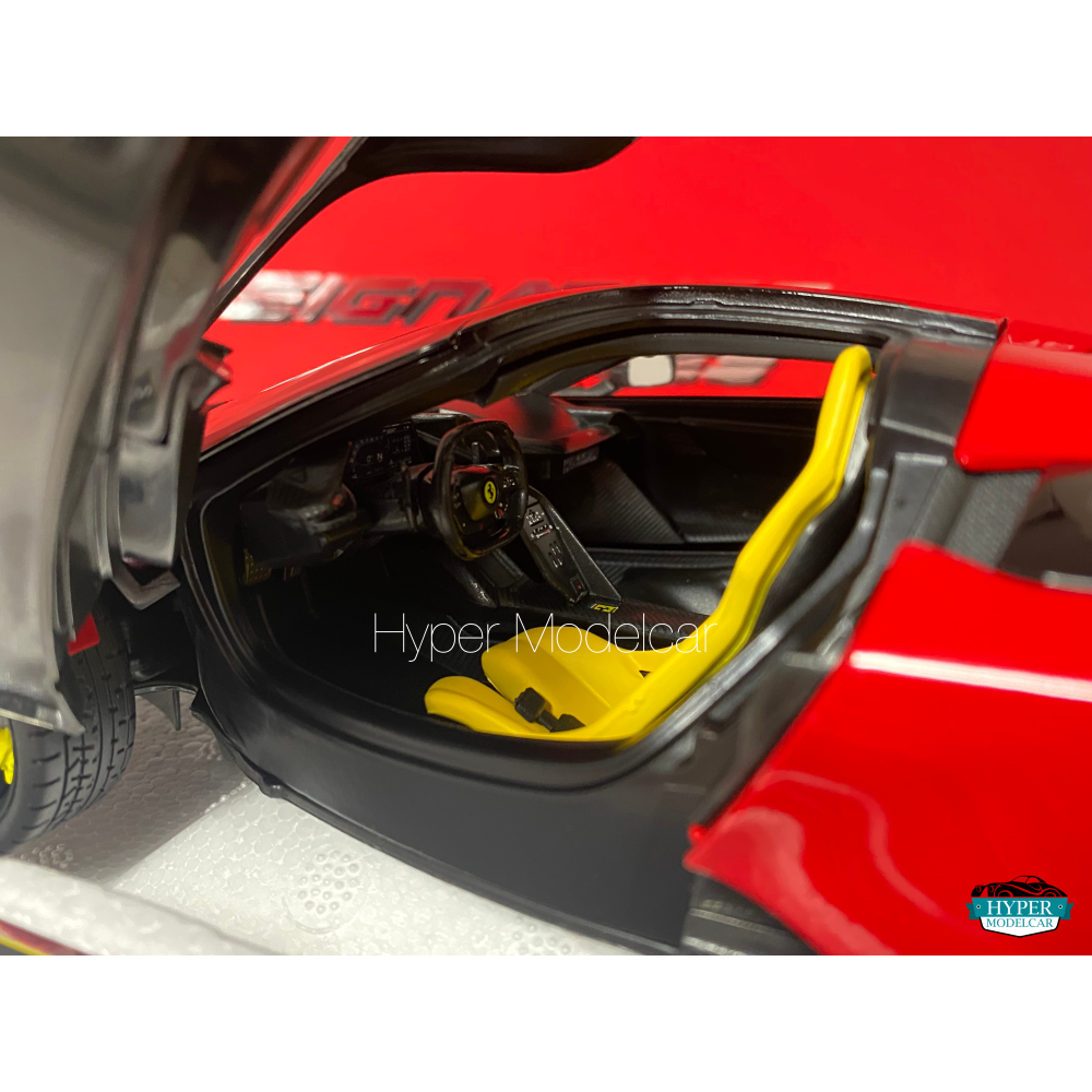 BURAGO 1/18 FERRARI F80 2024 BLACK WHEELS ROSSO CORSA ART.18-16918