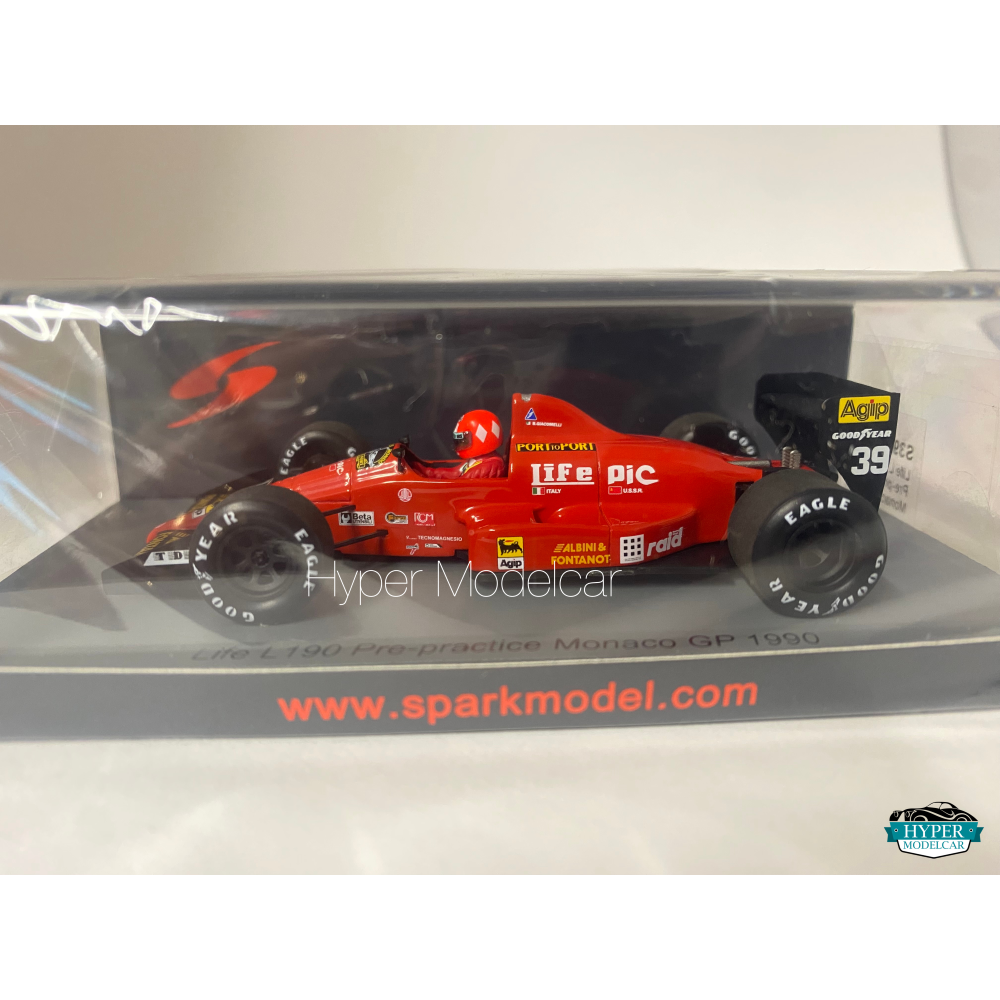 SPARK MODEL 1/43 LIFE F1 L190 #39 MONACO GP 1990 PRE-PRACTICE B.GIACOMELLI S3923