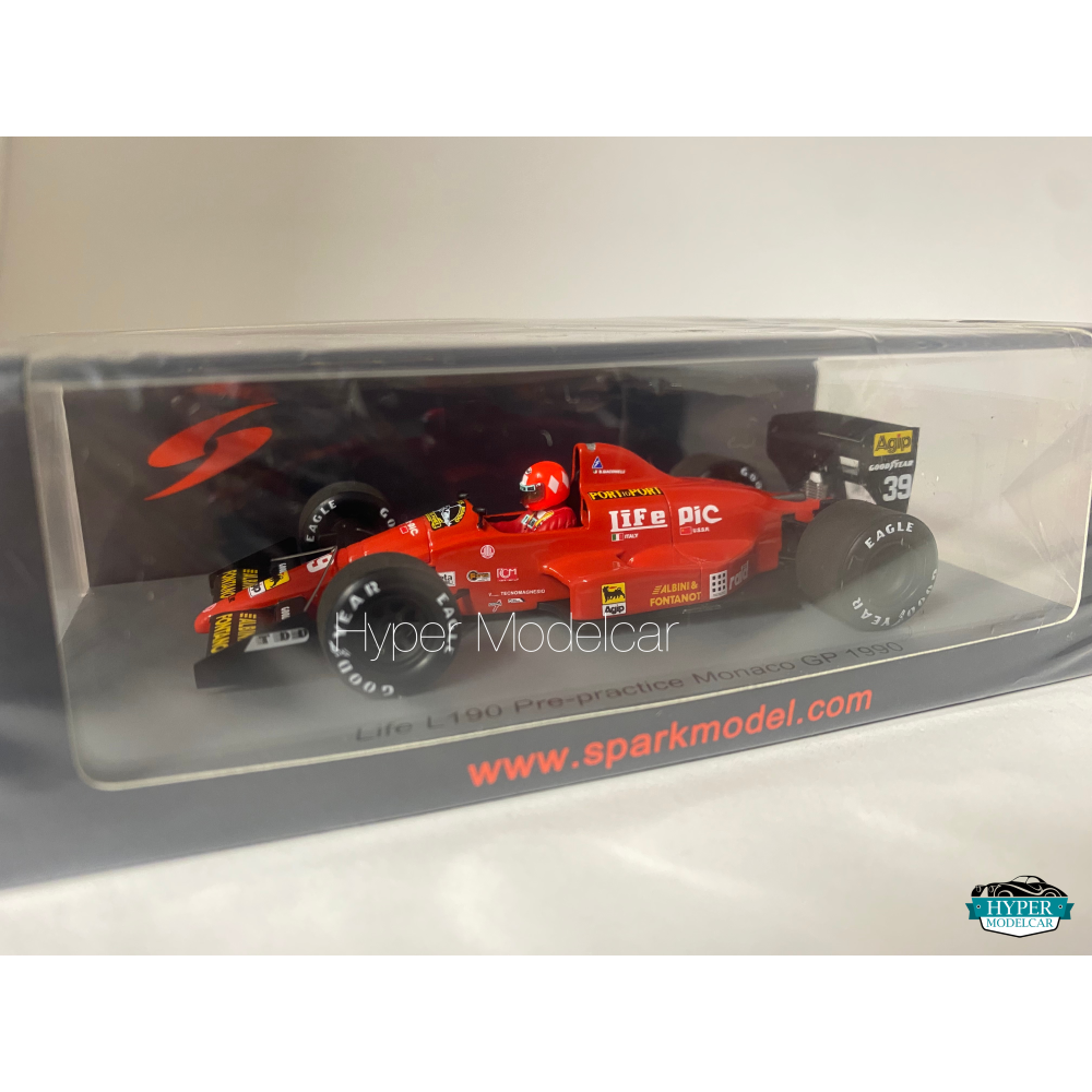 SPARK MODEL 1/43 LIFE F1 L190 #39 MONACO GP 1990 PRE-PRACTICE B.GIACOMELLI S3923