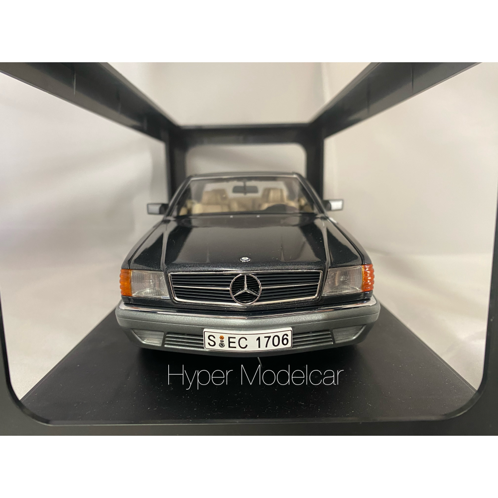 AUTOART 1/18 MERCEDES-BENZ 500 SEC (C126) 1986 BLACK/ANTHRACITE ART.76211