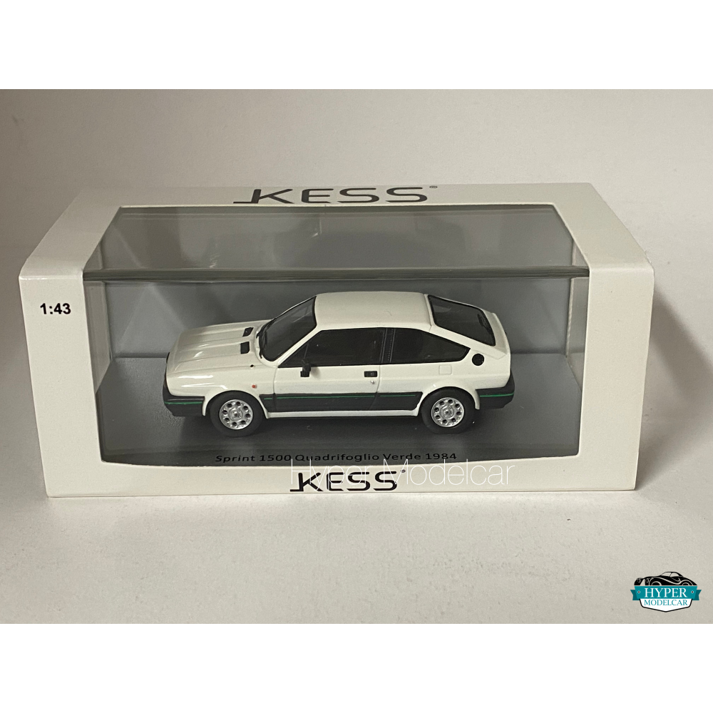 KESS MODEL 1/43 ALFA ROMEO SPRINT 1500 QUADRIFOGLIO VERDE 1984 WHITE KE43000092