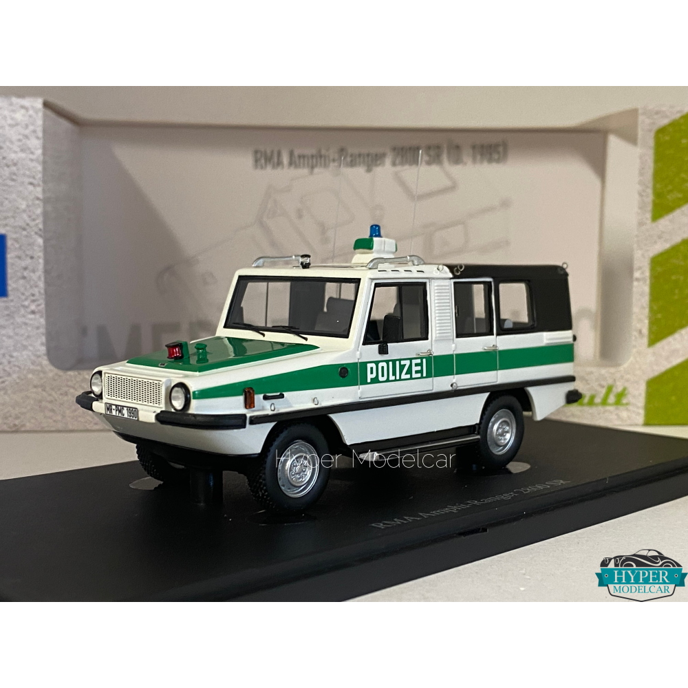 AUTOCULT 1/43 RMA AMPHI-RANGER 2800 SR POLIZEI 1985 ART.ATC12021-1