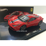 ELITE HOT WHEELS 1/43 FERRARI 458 SPECIALE 2013 RED ART BLY45