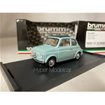 BRUMM 1/43 FIAT 500F TETTO CHIUSO CLOSED 1965 LIGHT BLUE ART. R455-16